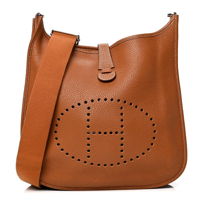 Hermes Taurillon Clemence Evelyne III PM Gold 1 of 5