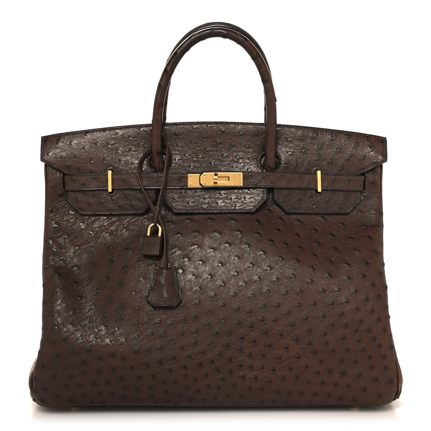 Ostrich Birkin 40 Noisette