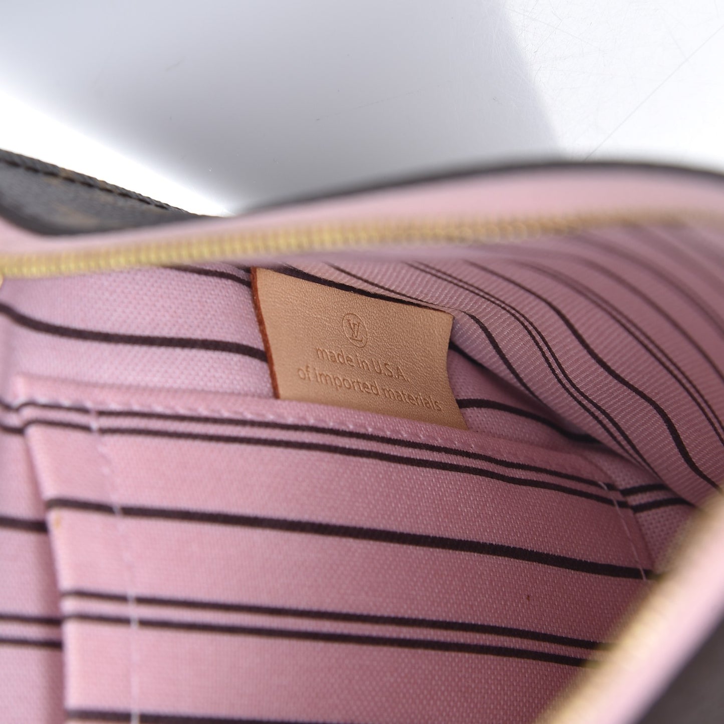 Monogram Neverfull MM GM Pochette Rose Ballerine