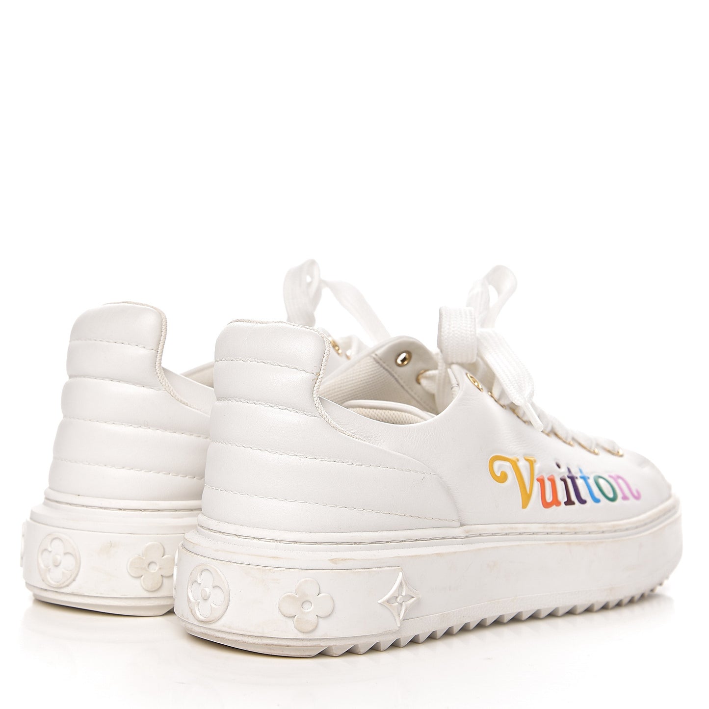 Calfskin Time Out New Wave Sneakers 38 White