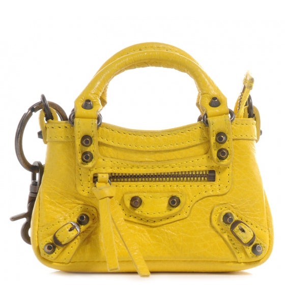 Balenciaga Agneau Mini First Bag Charm Moutarde 1 of 7