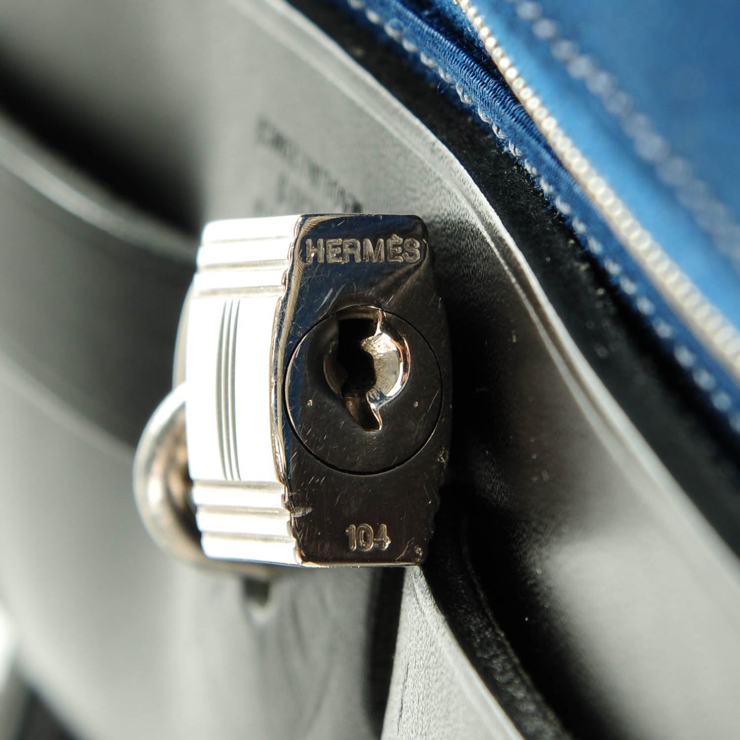 Toile Barenia Herbag Zip 31 PM Bleu de Prusse