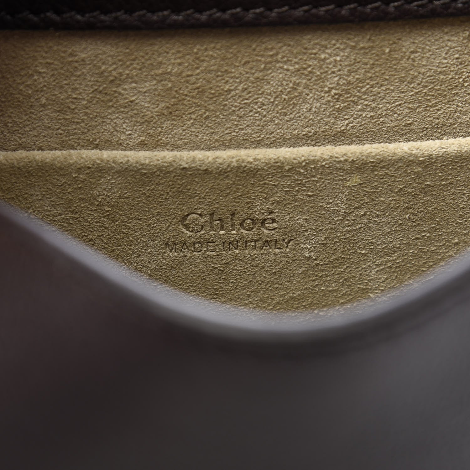 Chloe Calfskin Suede Small Nile Bracelet Bag Carbon Brown 8 of 8