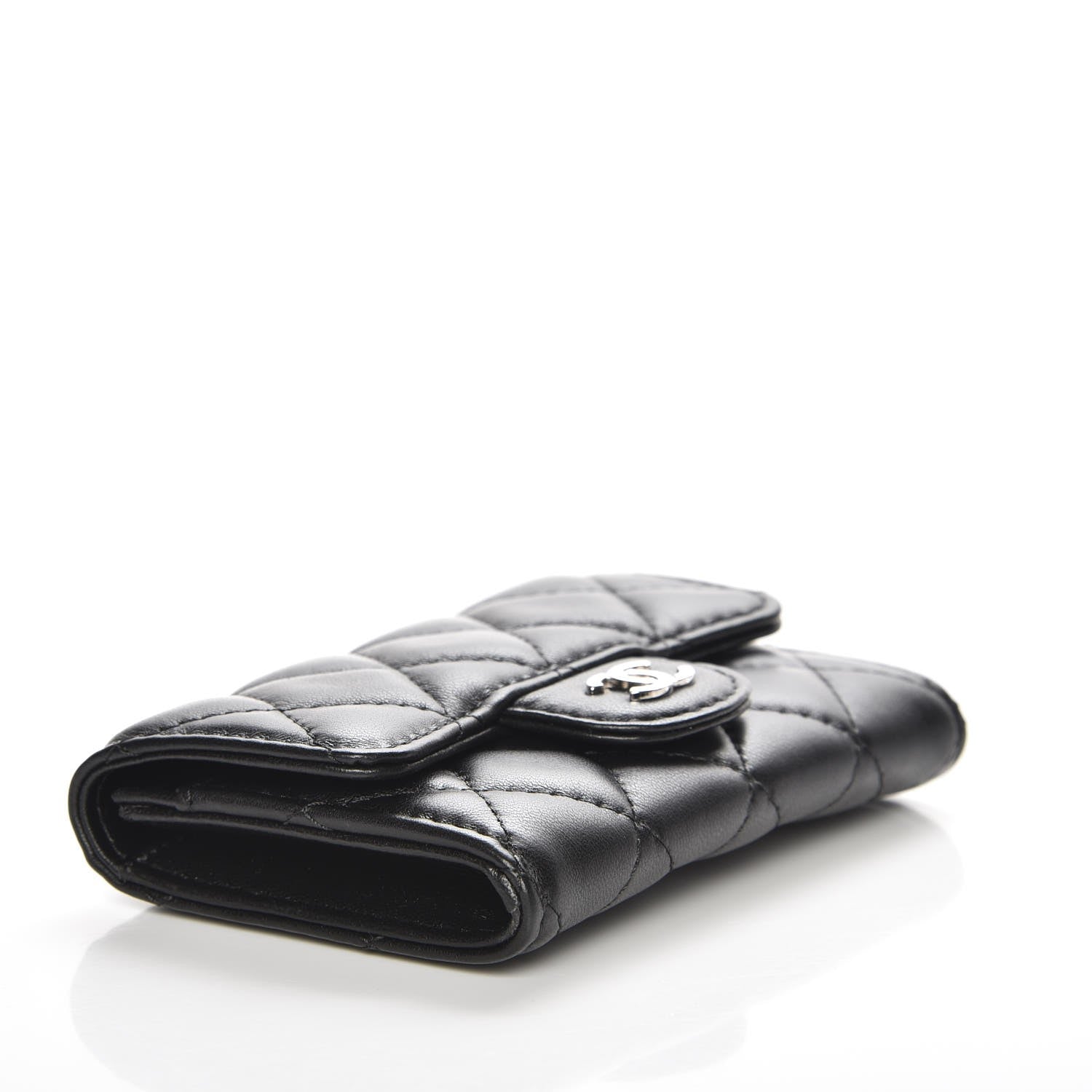 Chanel Lambskin Quilted Flap Card Holder Black 4 of 9