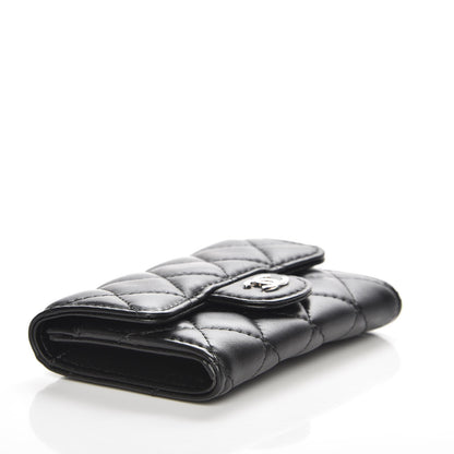 Chanel Lambskin Quilted Flap Card Holder Black 4 of 9