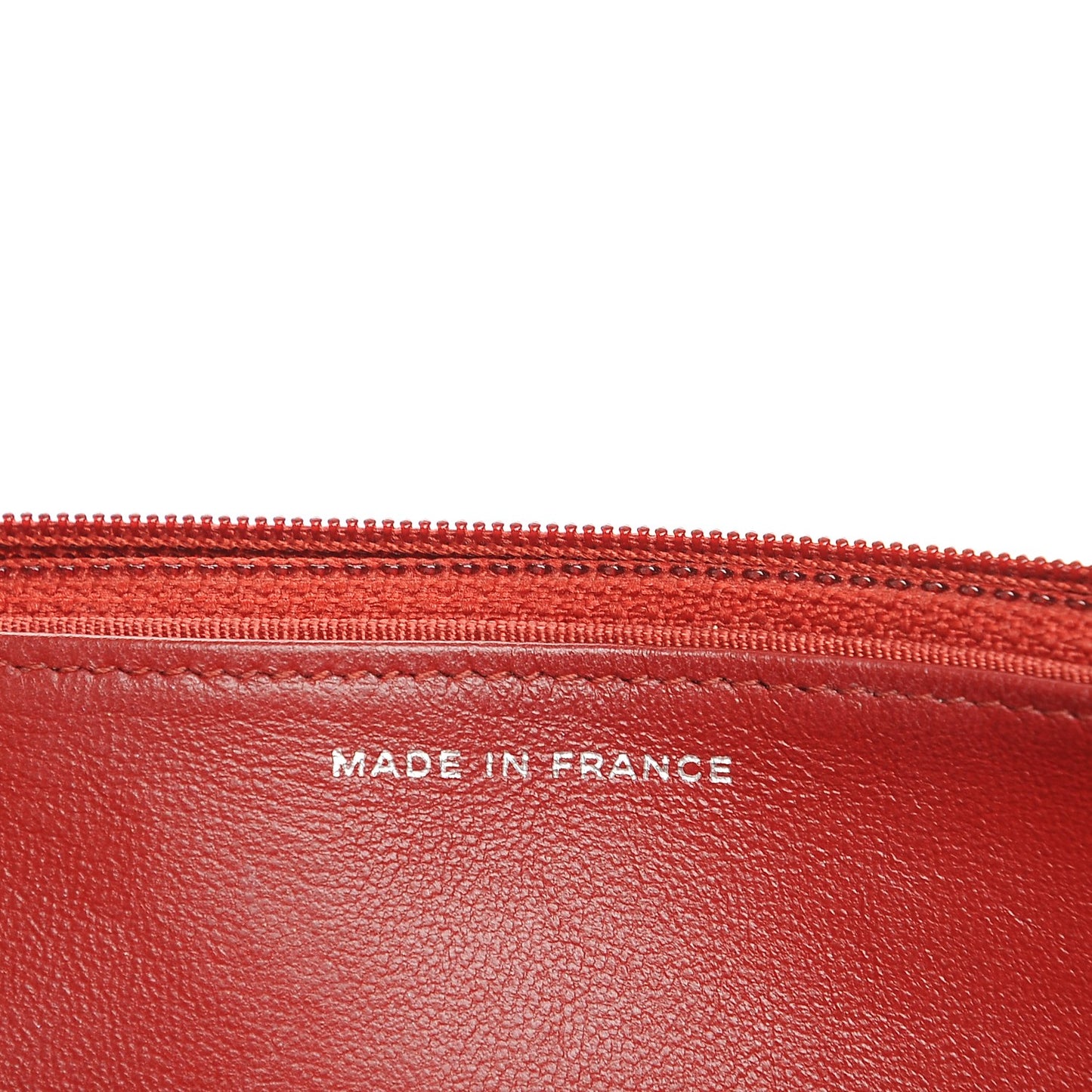 Lambskin Quilted Wallet On Chain WOC Red