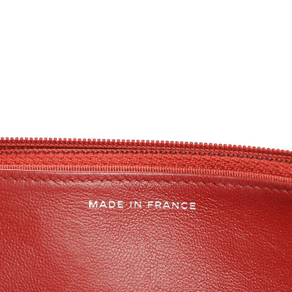 Chanel Lambskin Quilted Wallet On Chain WOC Red 7 of 9
