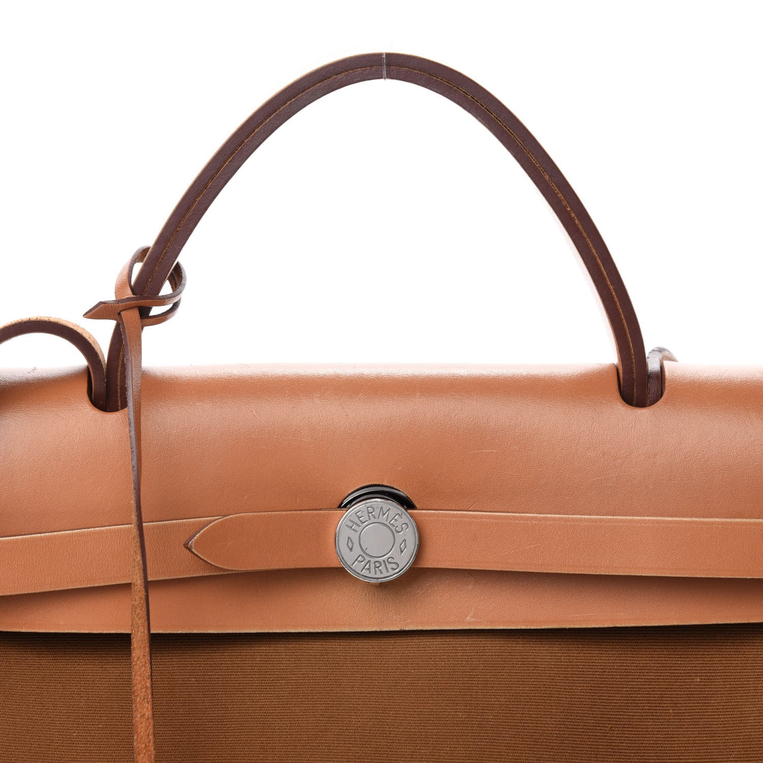 Hermes Vache Hunter Toile Herbag Zip 31 PM Alezan 12 of 12