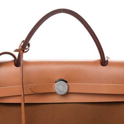 Hermes Vache Hunter Toile Herbag Zip 31 PM Alezan 12 of 12