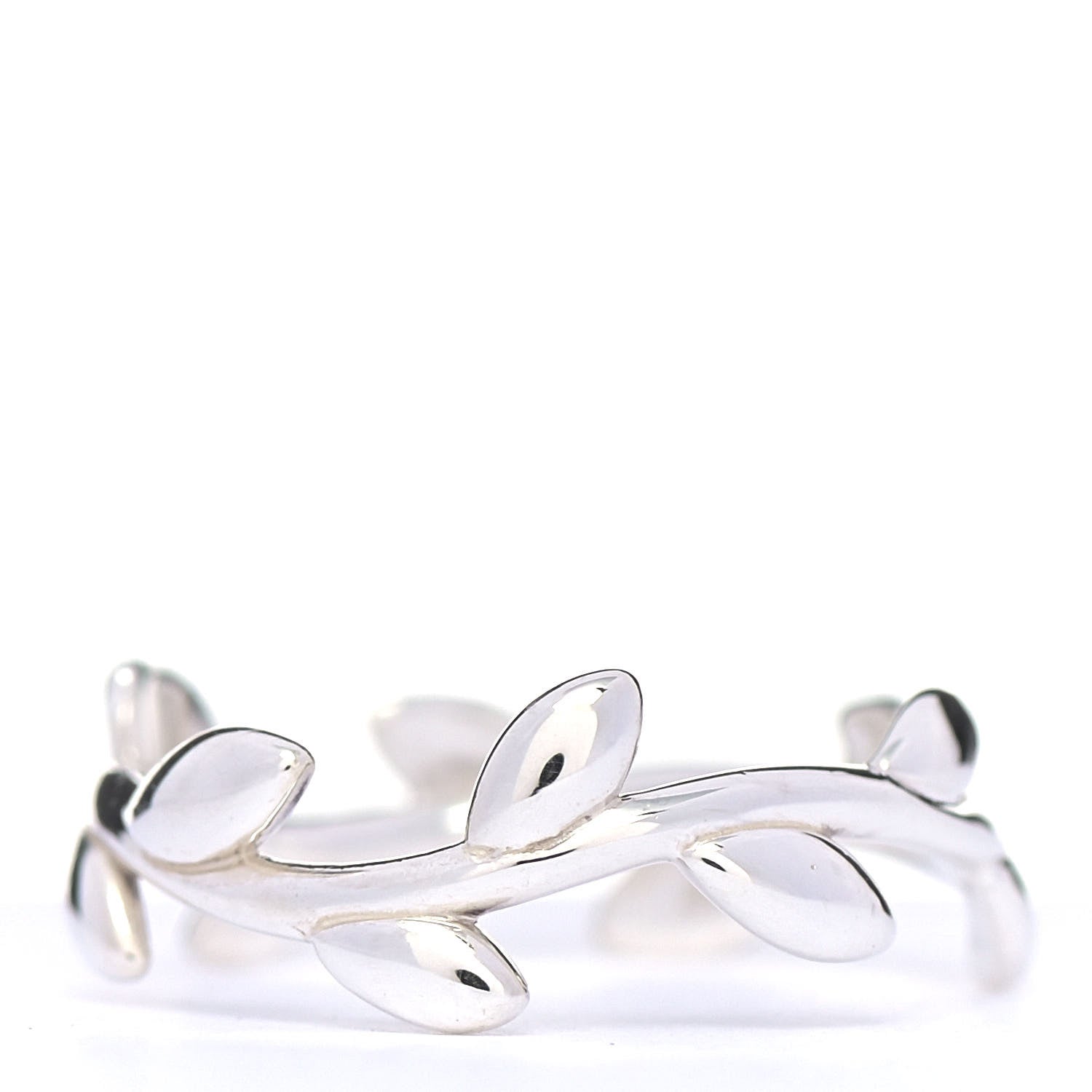 Tiffany Sterling Silver Paloma Picasso Narrow Olive Leaf Band Ring 49 5 3 of 5