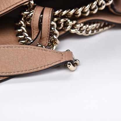 Gucci Pebbled Calfskin Medium Soho Chain Shoulder Bag Rose Beige 20 of 20