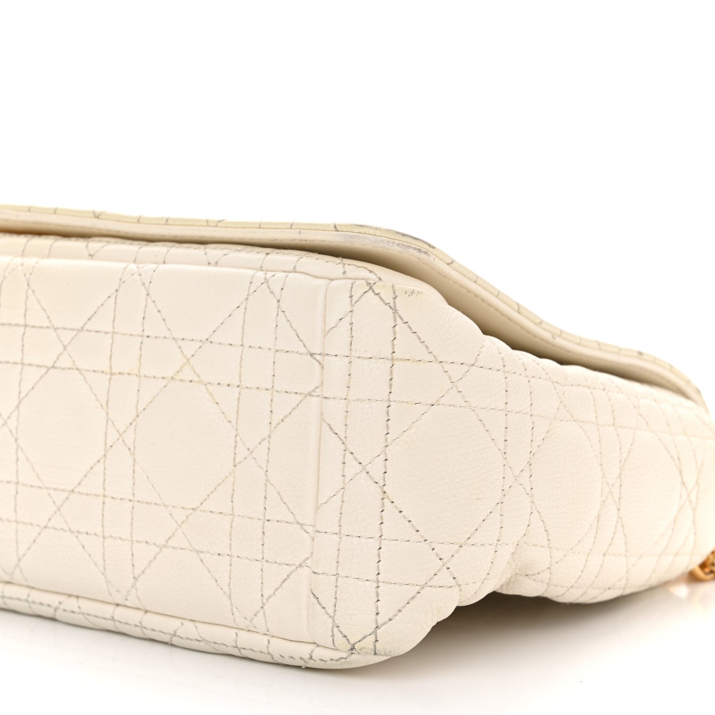 Grained Calfskin Cannage Large Caro Bag Latte