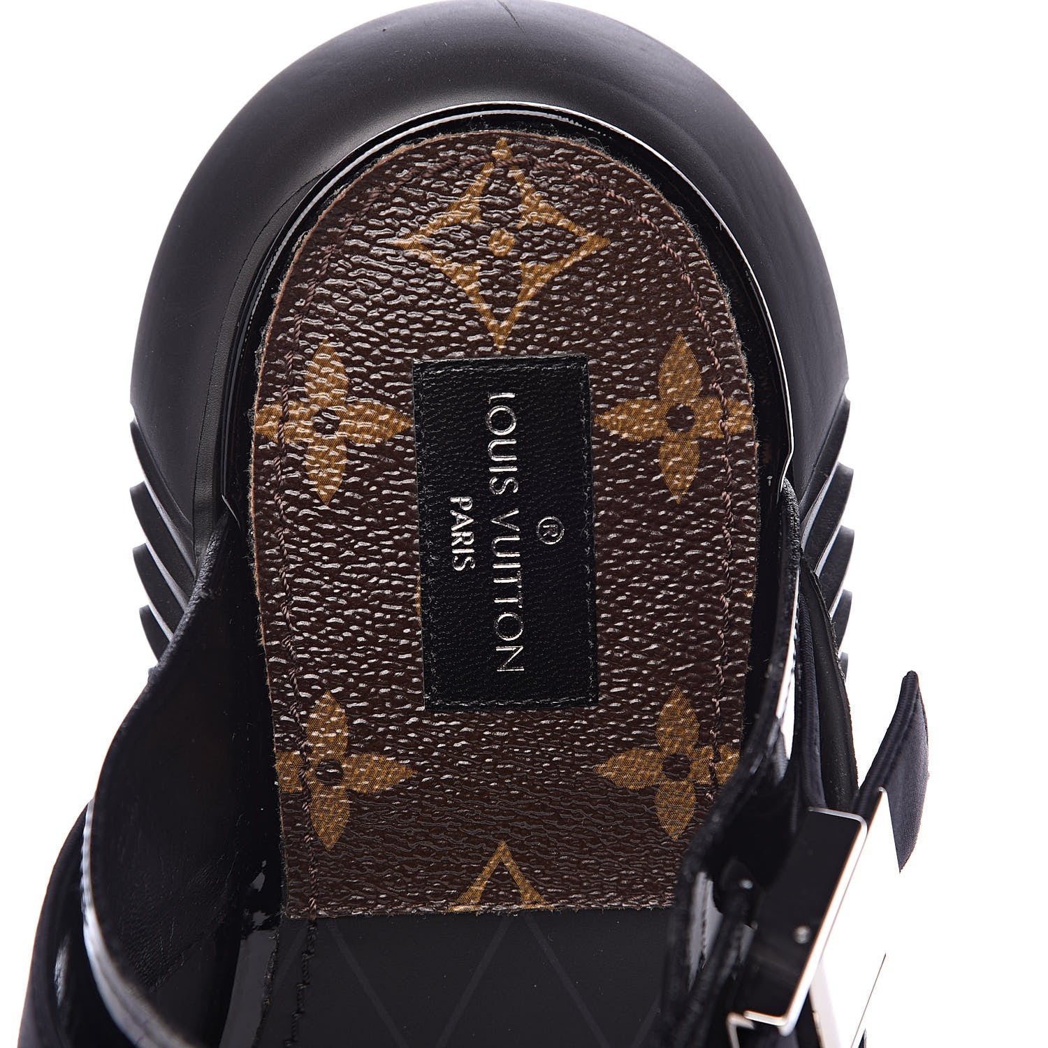 Louis Vuitton Patent Monogram Sandals 36 Black 9 of 13