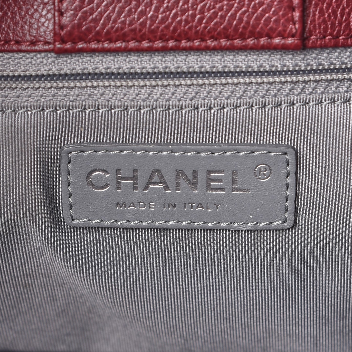 Calfskin Cerf Executive Shopper Tote Burgundy
