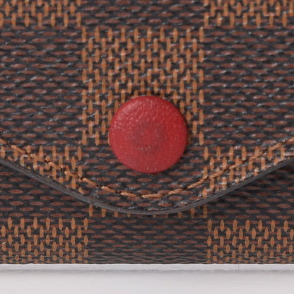 Louis Vuitton Damier Ebene Josephine Wallet Red 11 of 17