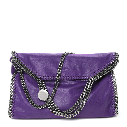 Stella McCartney Shaggy Deer Falabella Fold Over Tote Bright Purple 1 of 10