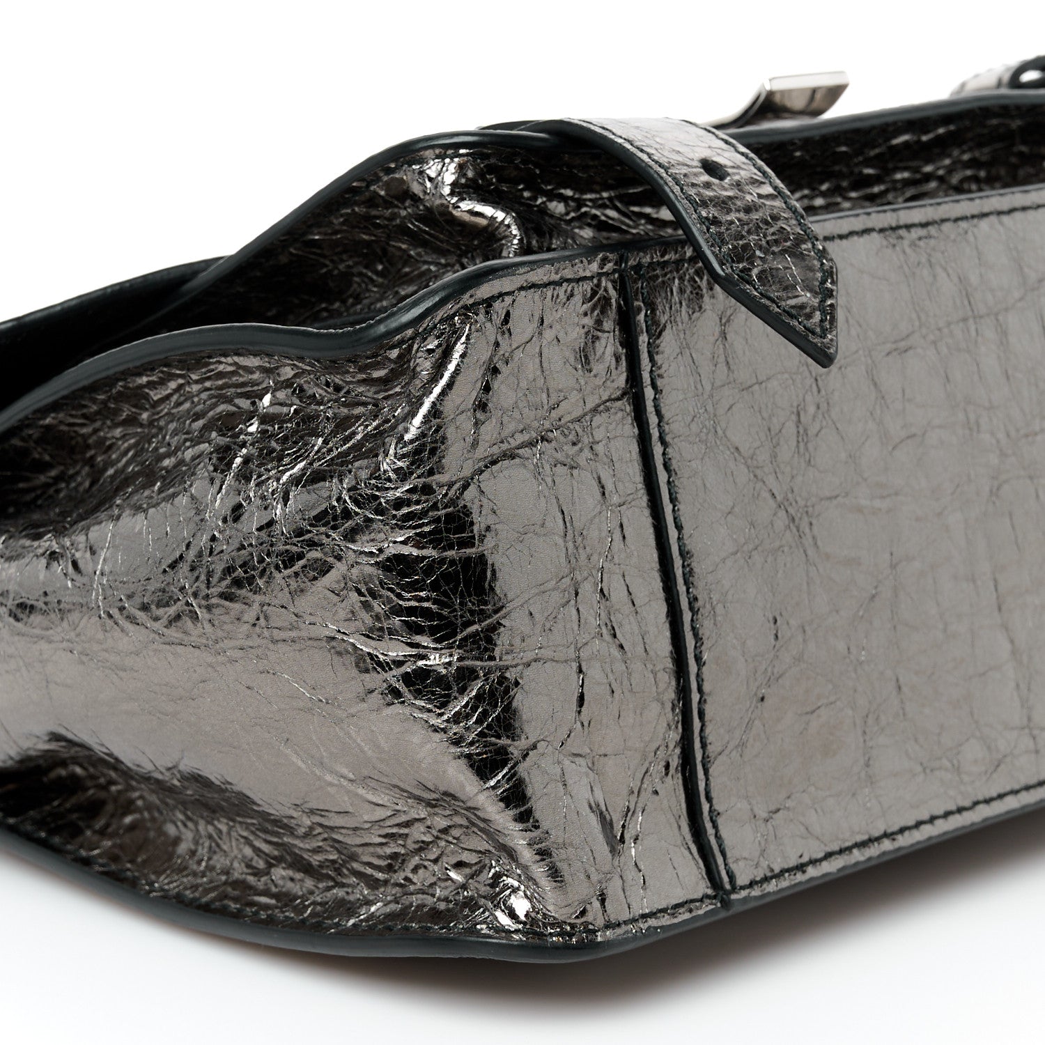 Proenza Schouler Metallic Lambskin Tiny PS1 Satchel Silver 10 of 11