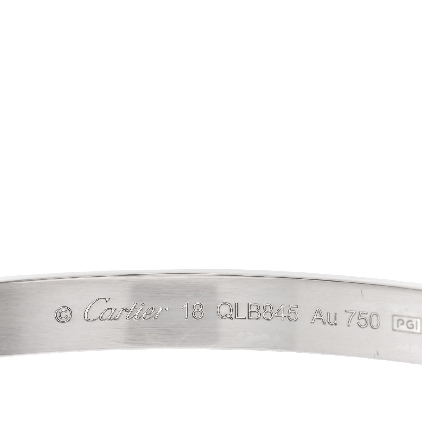 18K White Gold LOVE Bracelet 18