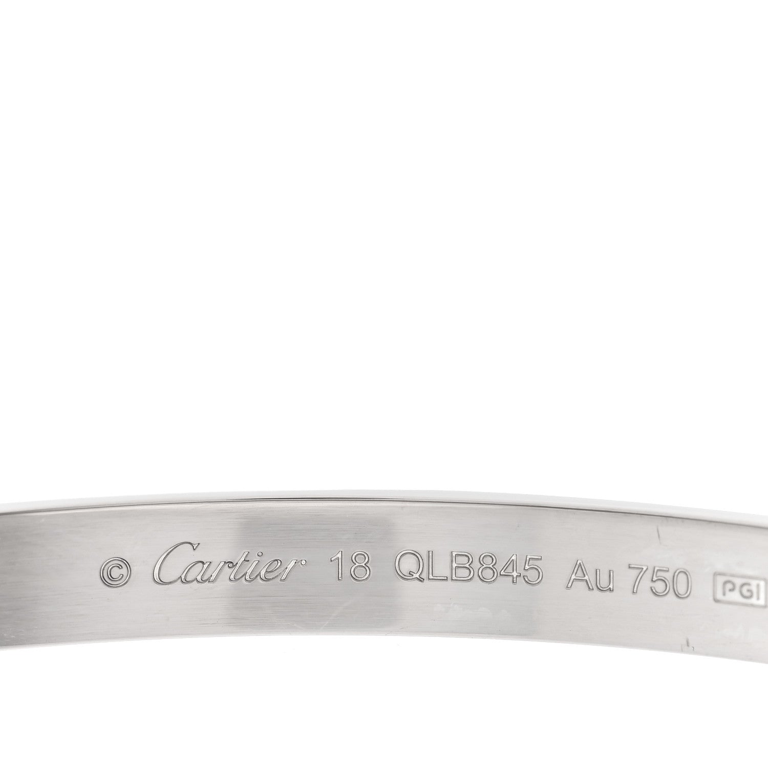 Cartier 18K White Gold LOVE Bracelet 18 3 of 7