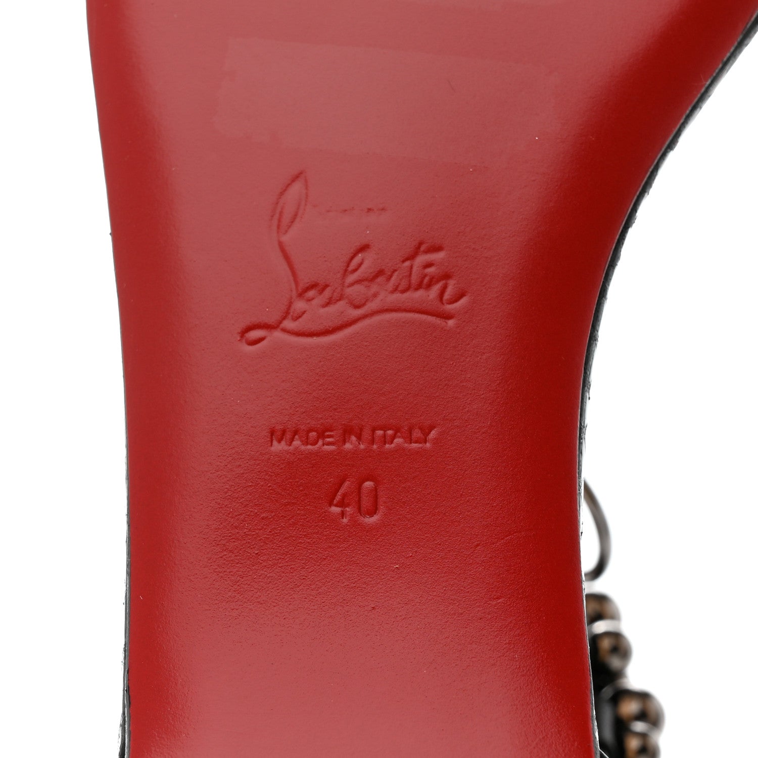 Christian Louboutin Shiny Nappa Lame Sirene Gypsoflat Sandals 40 Black 7 of 8