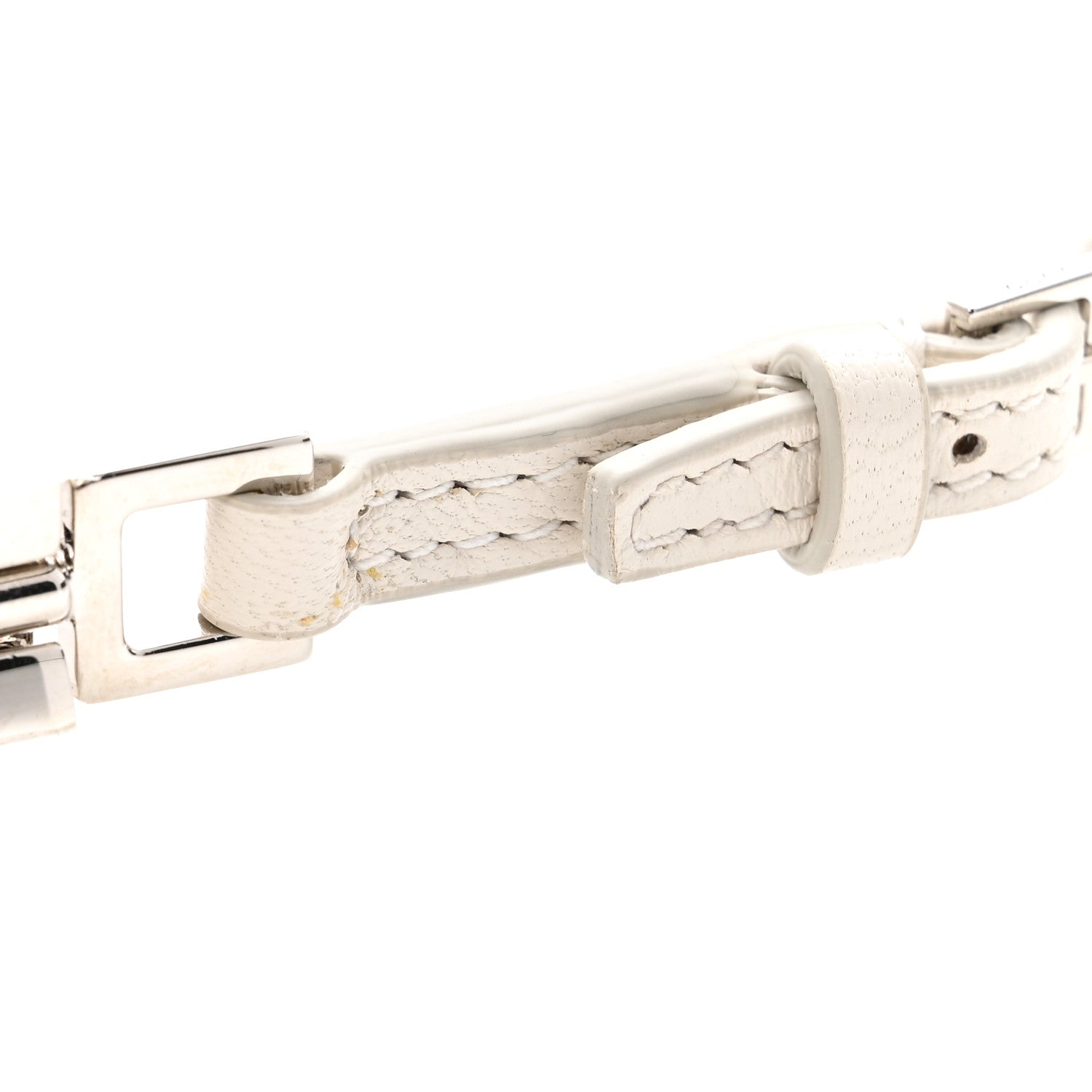 Gucci Calfskin Horsebit Slim Shoulder Bag White 12 of 13