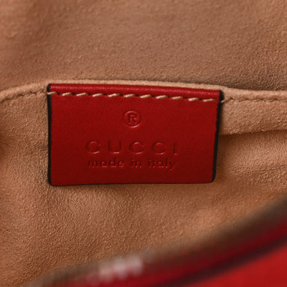 Gucci Calfskin Matelasse GG Marmont Belt Bag 85 34 Hibiscus Red 6 of 11