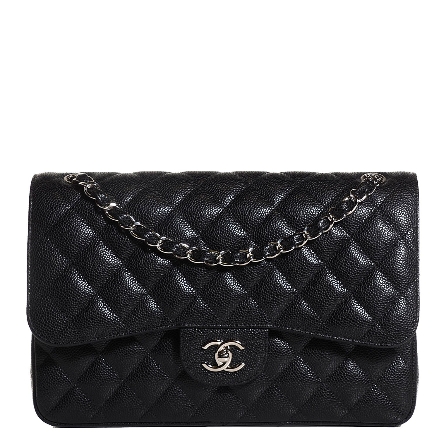 Chanel Caviar Quilted Jumbo Double Flap Black 1 of 7