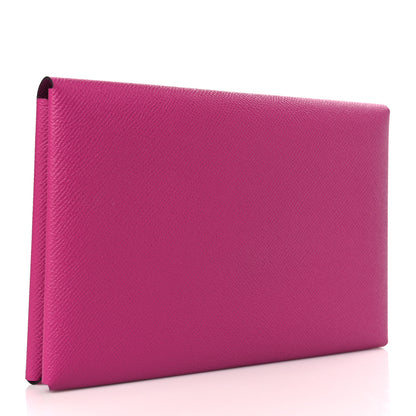Hermes Epsom Calvi Pouch Magnolia Bleu Saphir 4 of 9