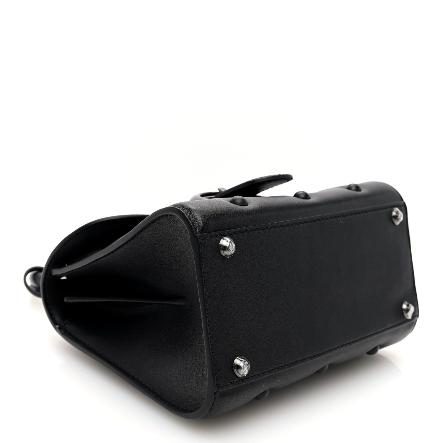 Delvaux Grained Rodeo Calfskin Quilted Mini Brillant Satchel Black 5 of 10