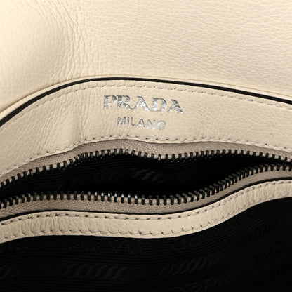 Prada Glace Calfskin Studded Crossbody White 6 of 9