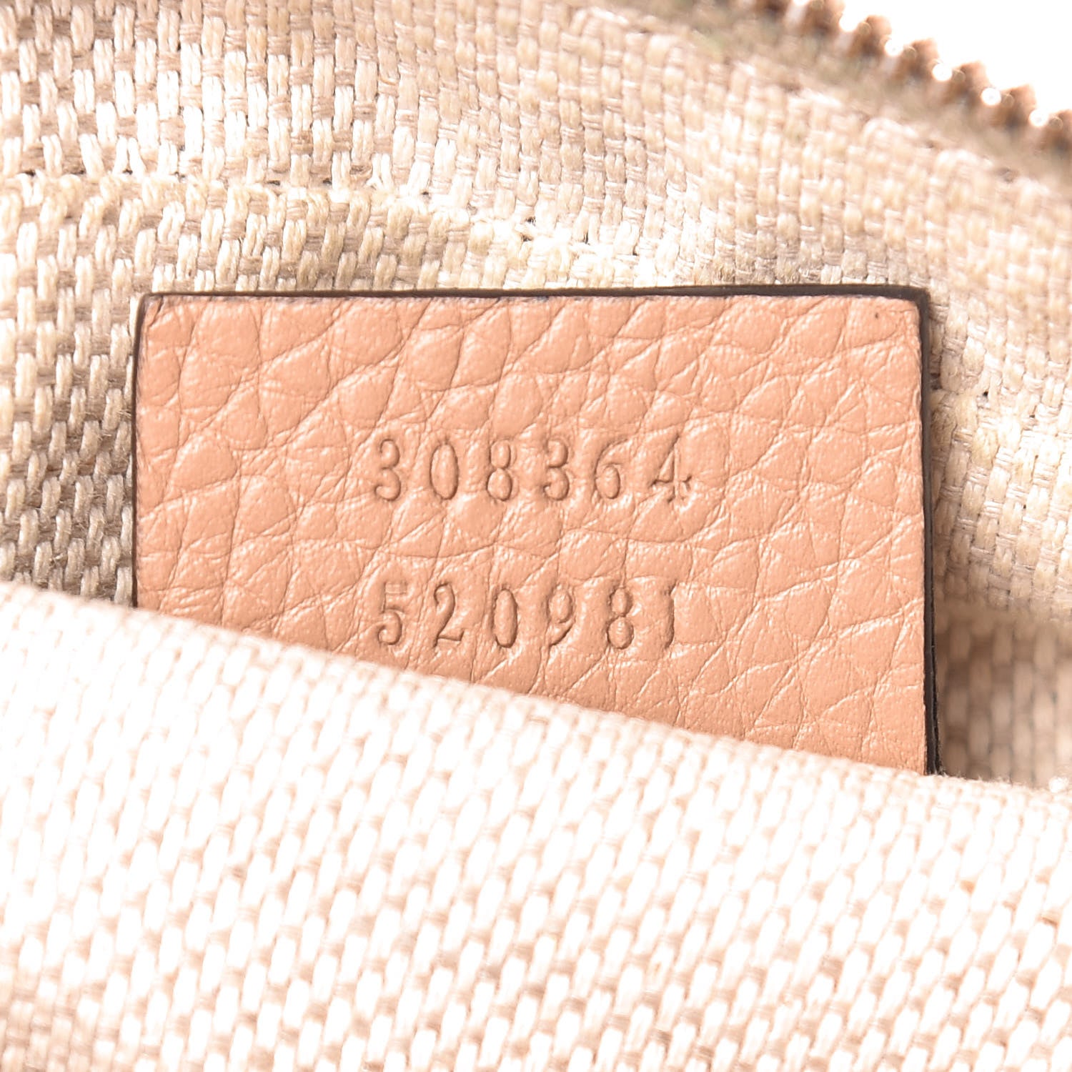 Gucci Pebbled Calfskin Small Soho Disco Bag Camelia 7 of 9