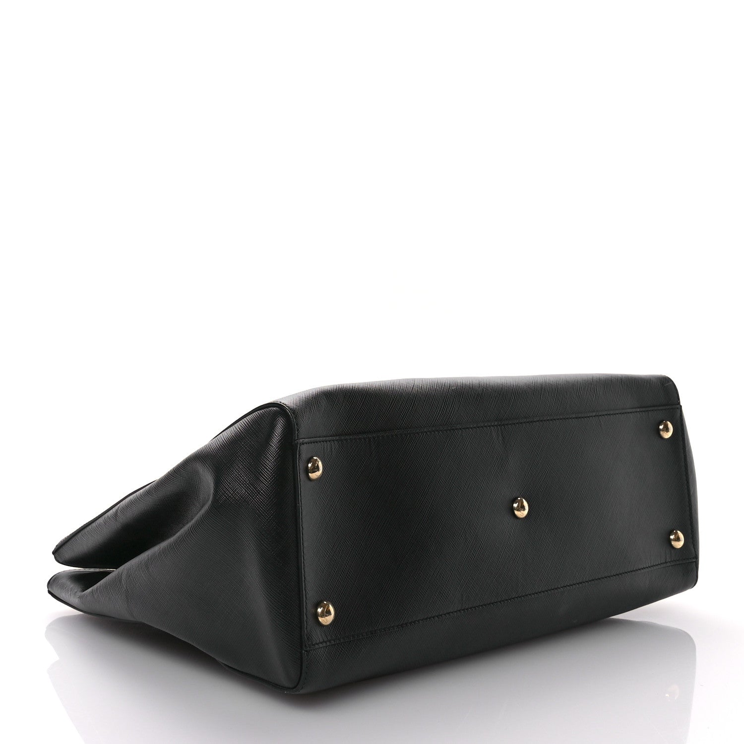Salvatore Ferragamo Printed Calfskin Vara Bow Chain Tote Black 4 of 9
