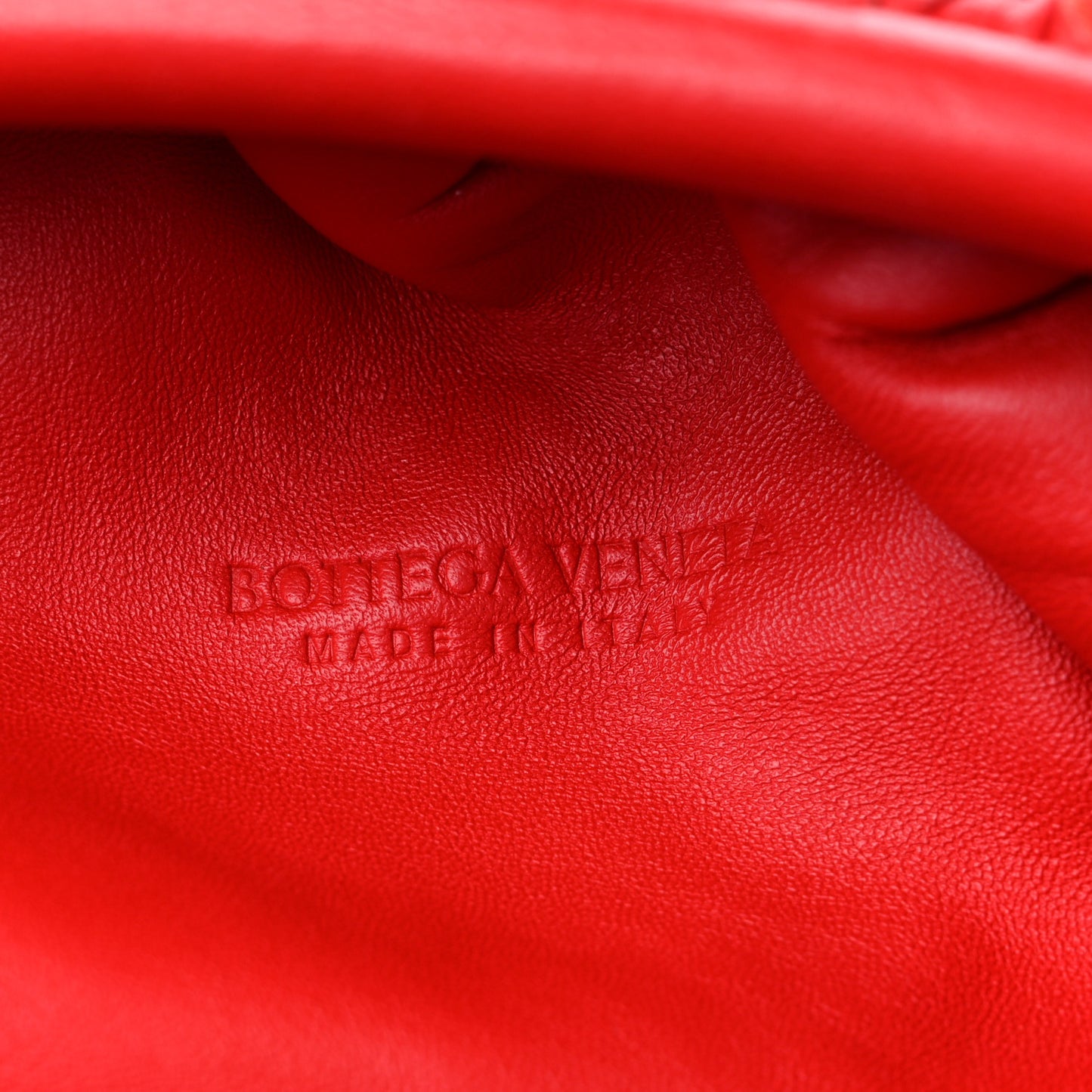 Nappa Maxi Intrecciato The Pouch Oversized Clutch Bright Red