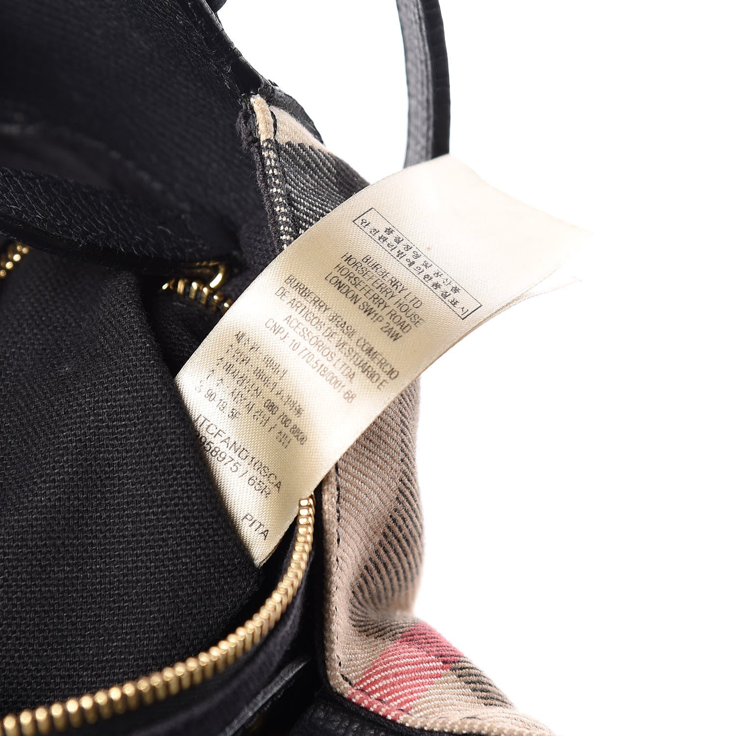 Burberry Grainy Calfskin House Check Small Canterbury Black 9 of 11