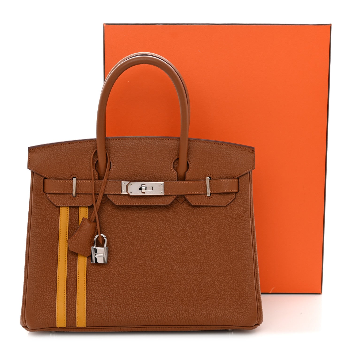 Hermes Togo Swift Officier Birkin 30 Gold Ambre 11 of 11
