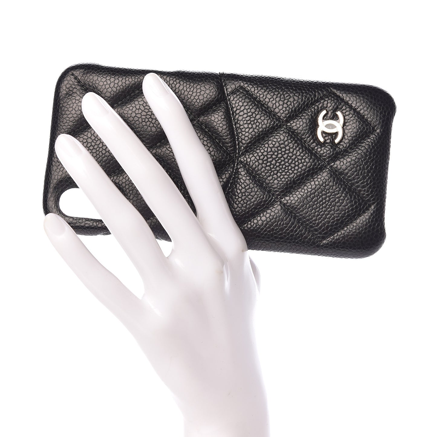 Caviar Quilted iPhone XS Max Coco Tech Case Black