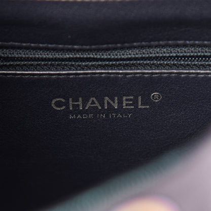 Chanel Iridescent Caviar Quilted Filigree Backpack Dark Turquoise 6 of 11