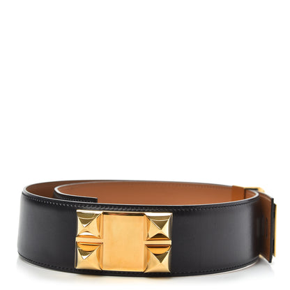 Hermes Box Collier De Chien CDC Belt 80 Black 2 of 5