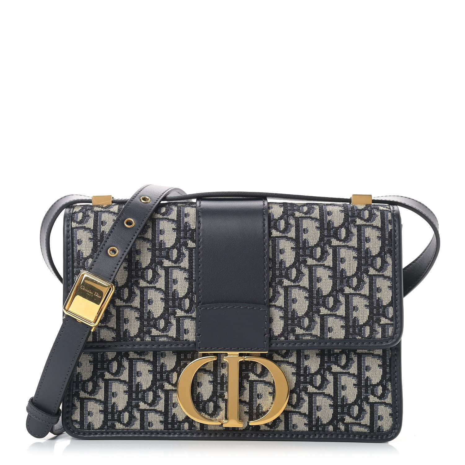 Christian Dior Oblique 30 Montaigne Flap Bag Blue 1 of 9