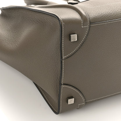 Celine Drummed Calfskin Mini Luggage Souris 7 of 9