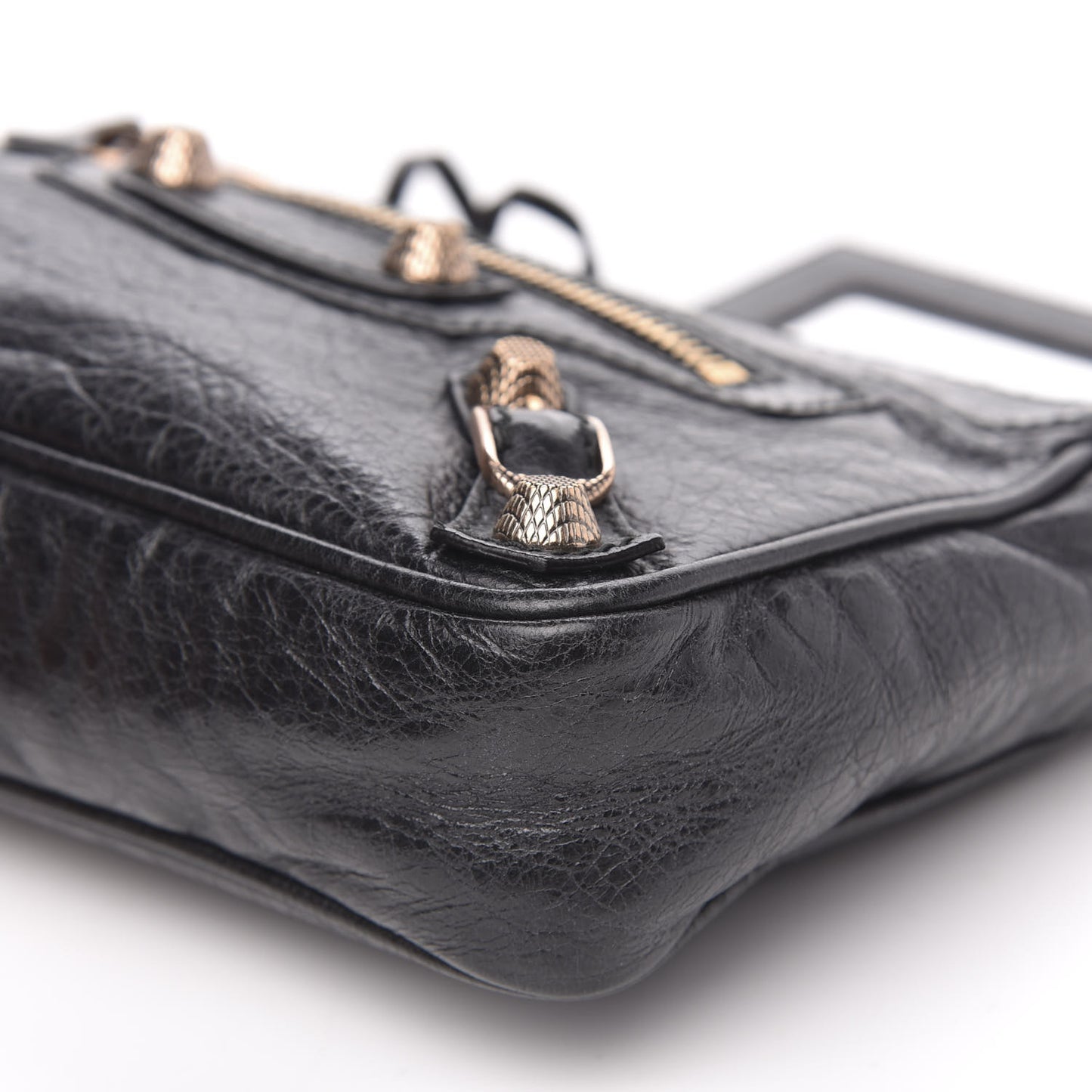 Agneau Giant 12 Rose Gold Hardware Hip Pochette Black
