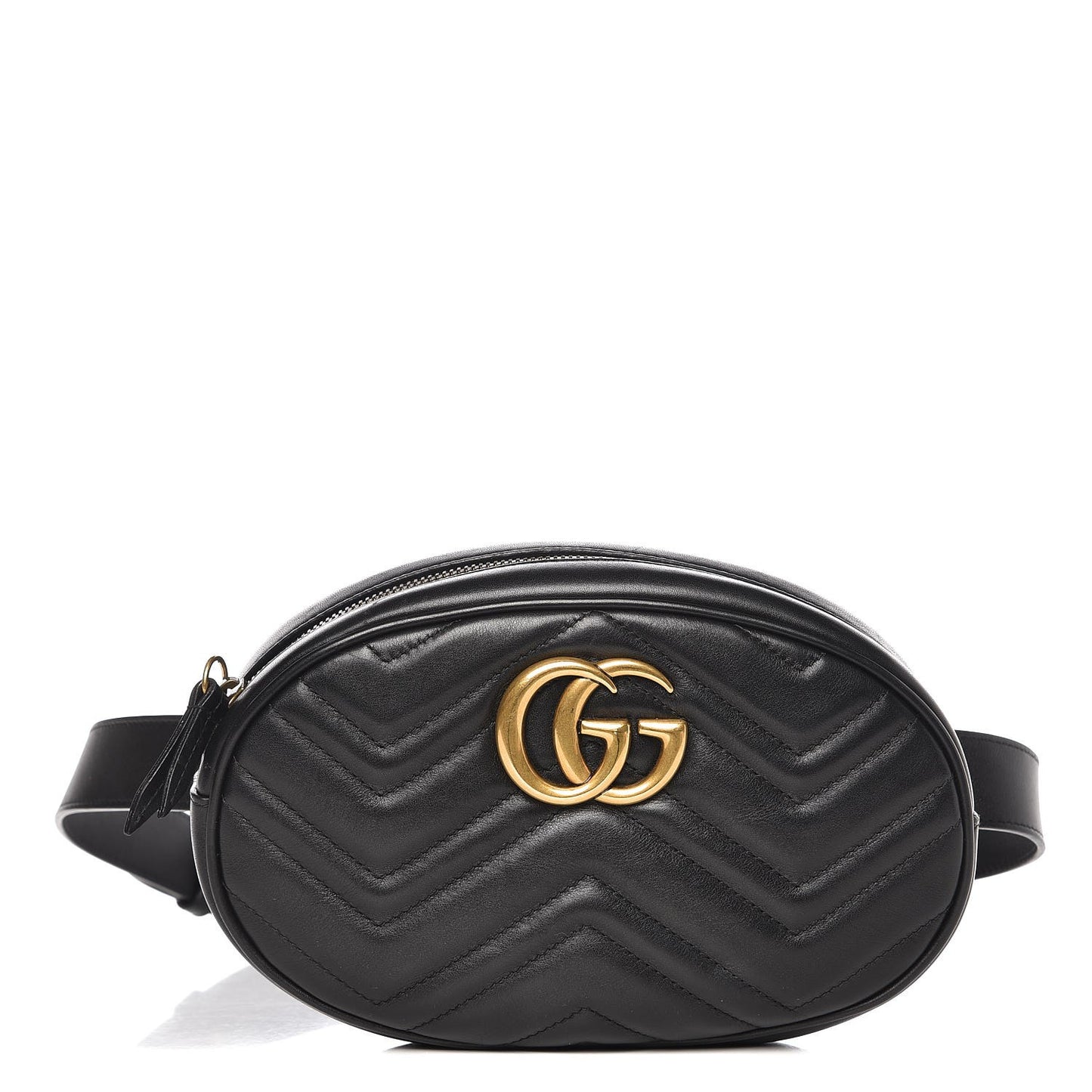 Calfskin Matelasse GG Marmont Belt Bag 85 34 Black