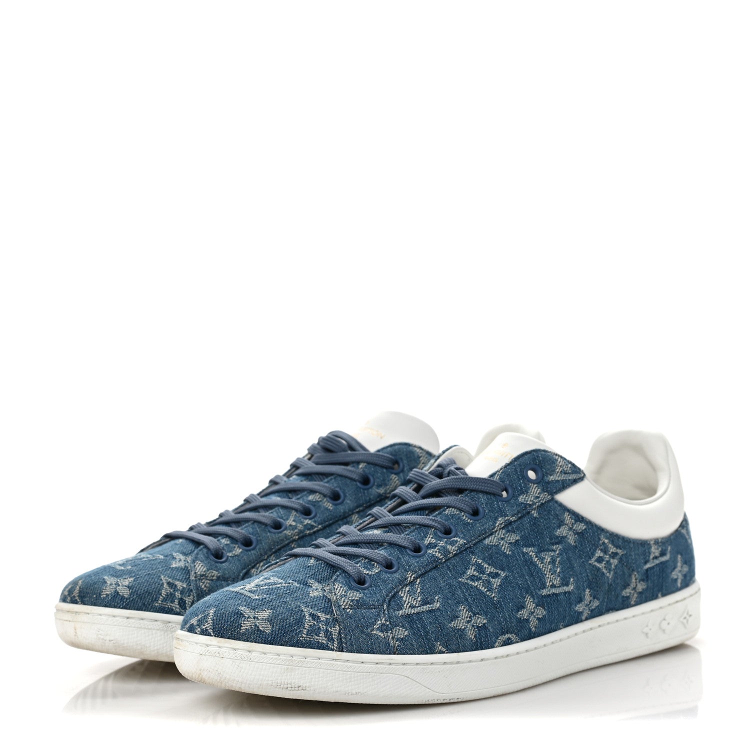 Louis Vuitton Denim Monogram Luxembourg Sneaker 8.5 Bleu Jeans 3 of 8