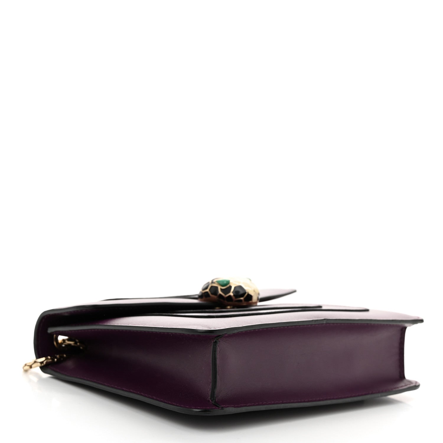 Bulgari Calfskin Small Serpenti Forever Snake Strap Crossbody Bag Purple 5 of 10