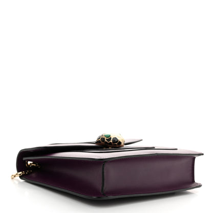 Bulgari Calfskin Small Serpenti Forever Snake Strap Crossbody Bag Purple 5 of 10