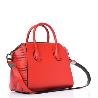 Givenchy Lambskin Perforated Small Antigona Pop Red 2 of 12