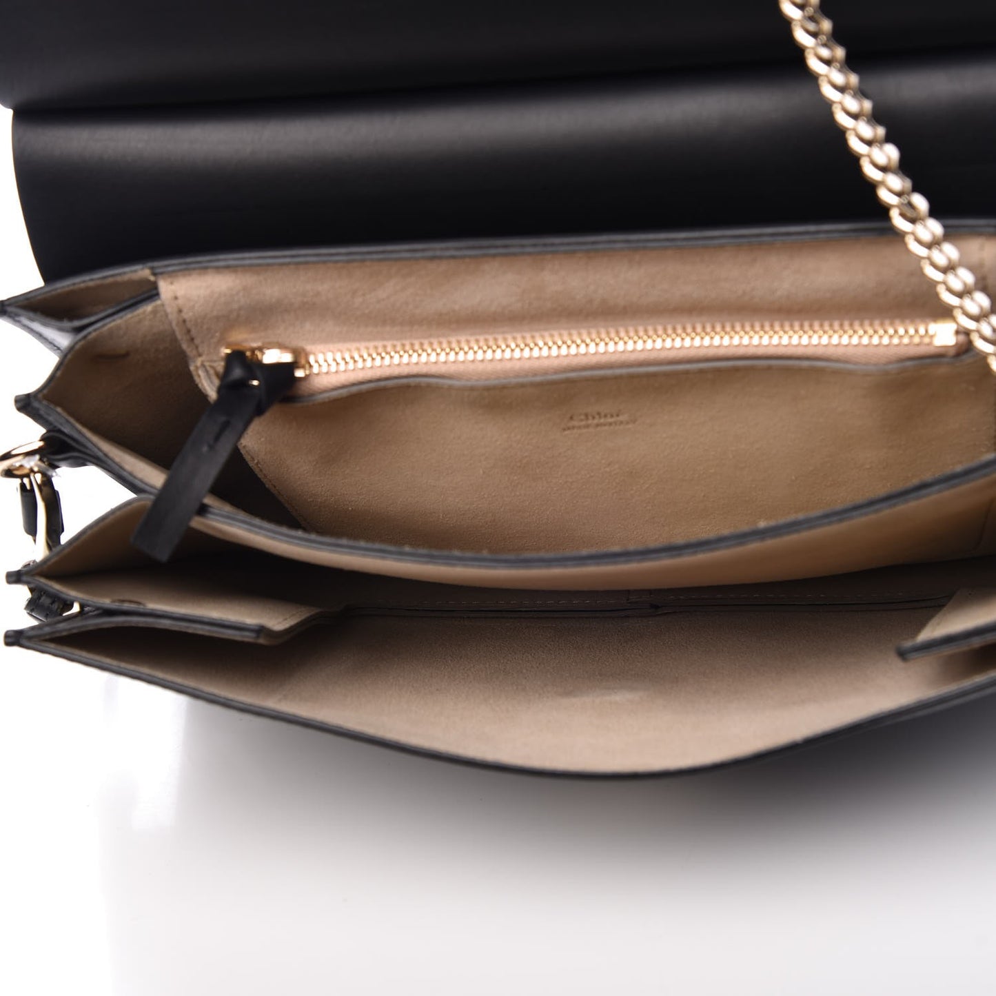 Suede Calfskin Medium Faye Shoulder Bag Black