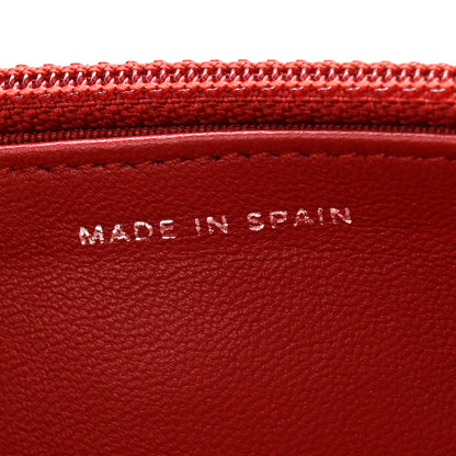Chanel Lambskin Quilted Wallet On Chain WOC Red 7 of 11