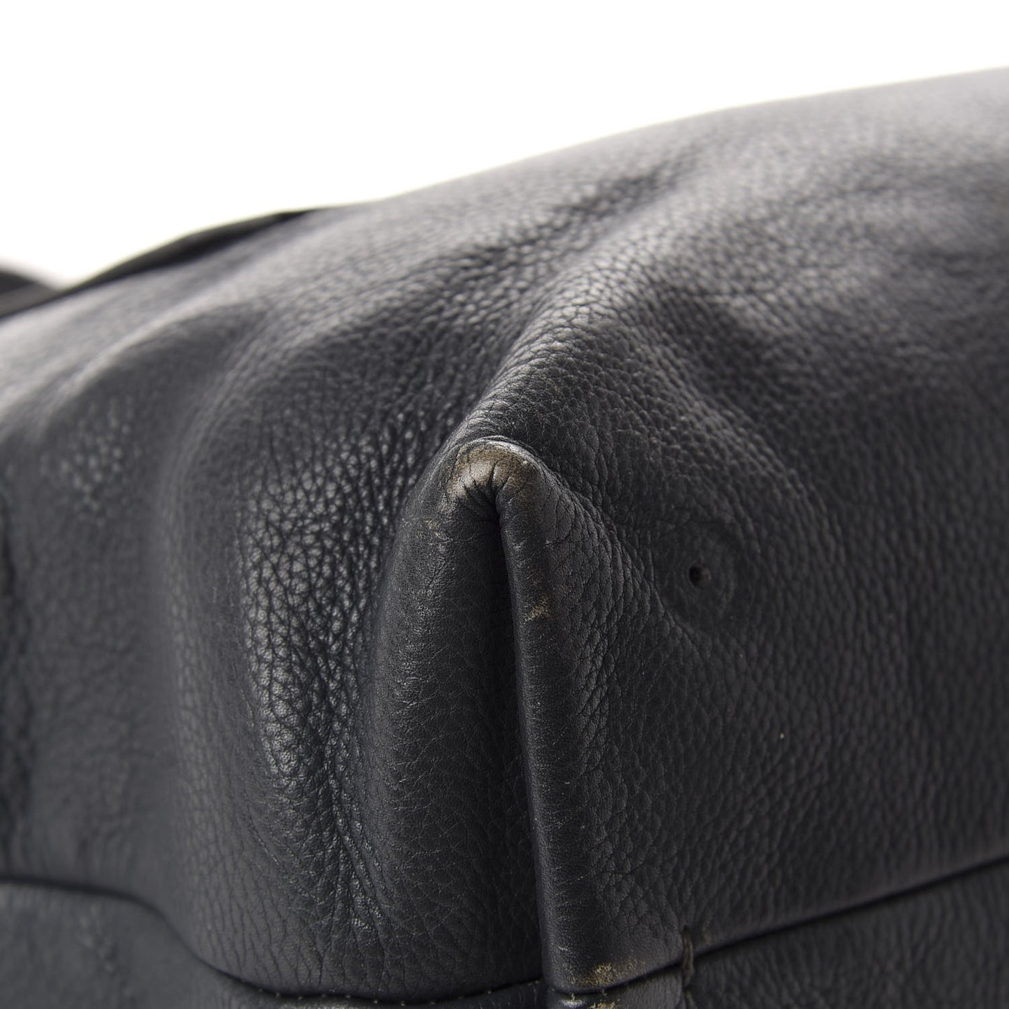 Grained Calfskin New Easy Shopper Tote Navy Black