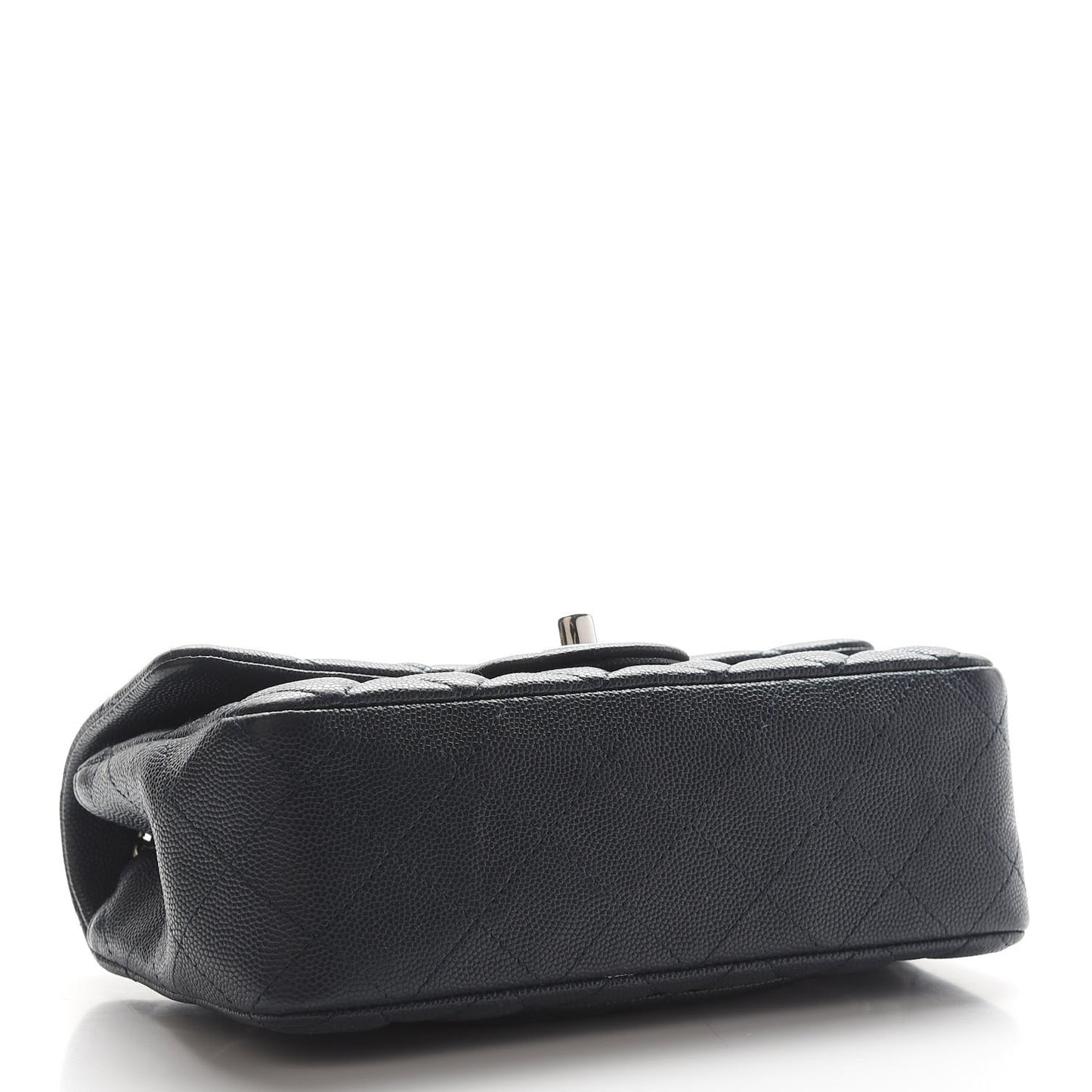 Caviar Quilted Mini Rectangular Flap Navy